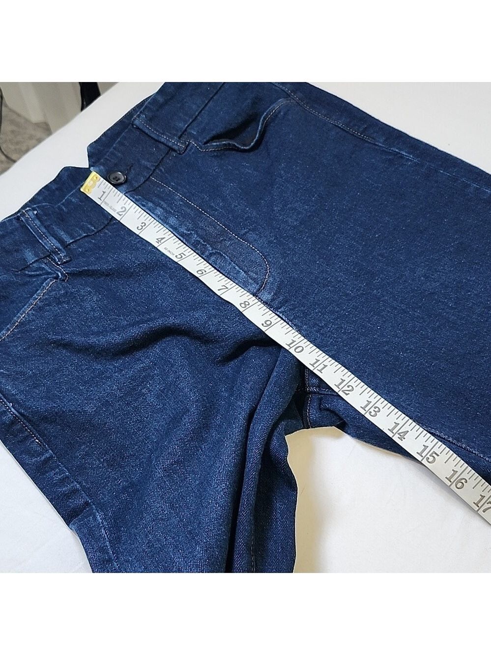 PAIGE Sasha Deep Indigo Wide Leg Jeans Size 29 High Rise Dark Wash - Picture 8 of 10